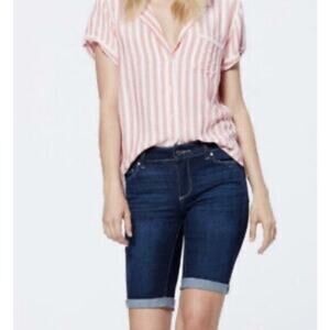 PAIGE Jax Denim Knee Shorts, Size 26